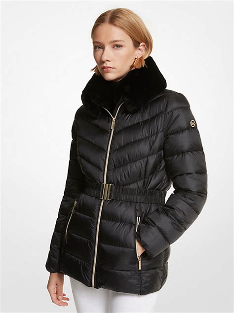 fake michael kors men quilted nylon packable down jacket|michael kors ladies padded coats.